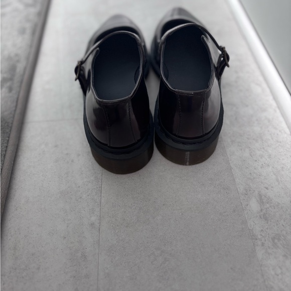 Dr. Martens Burgundy Patent Mary Jane Loafers - Picture 3 of 4